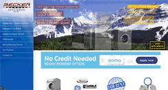 Desktop Screenshot of beckerappliance.com
